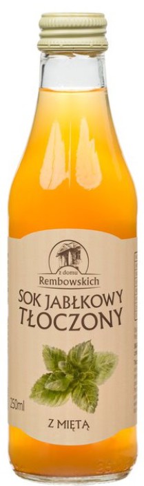 Sok jabłkowy tłoczony z miętą 250 ml